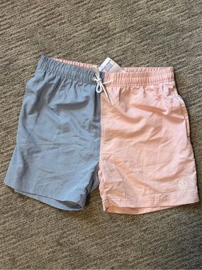 Soulstar NWT Men's Blue & Pink Drawstring Swim Shorts M